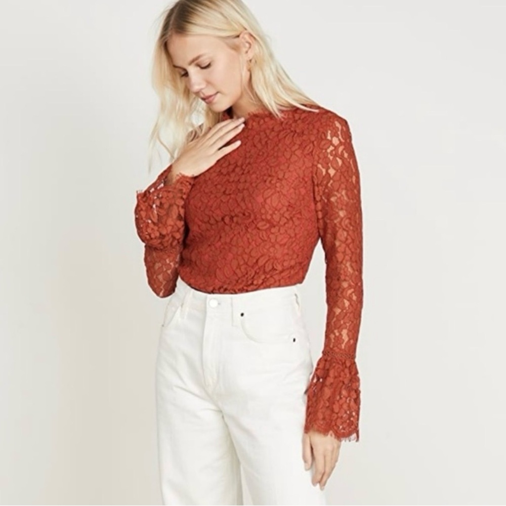 NWT Endless Rose Elegant Lace Long Sleeve bodysuit XS